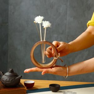 Zen Bamboo Glass Fragrance Diffuser - Premium Essential Oil Bottle & Reed Set