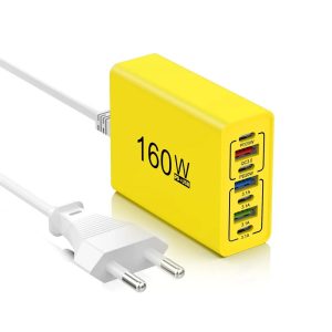 160W Multi Port USB Charger Fast Charging USB C Power Hub for Phones and Tablets
