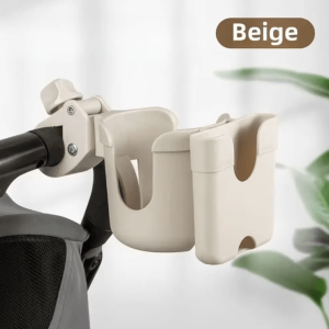 2-in-1 Baby Stroller Cup Holder - Universal Bottle & Phone Mount Organizer