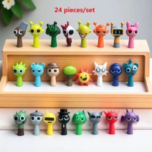 24-Piece Sprunki Action Figures Set - Mini PVC Collectibles for Display, Parties & Gifts
