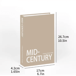 3 pieces of home decoration paper fake books, exquisite simulation books, brown, white and beige home desktop decoration