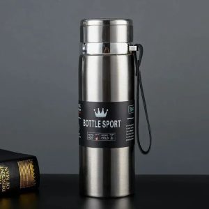 33.8 oz Stainless Steel Thermal Water Bottle - Vacuum Insulated Flask for Hot & Cold Drinks