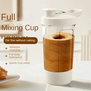 450ml Portable Electric Protein Shaker Bottle and High-Performance USB Rechargeable Mixer