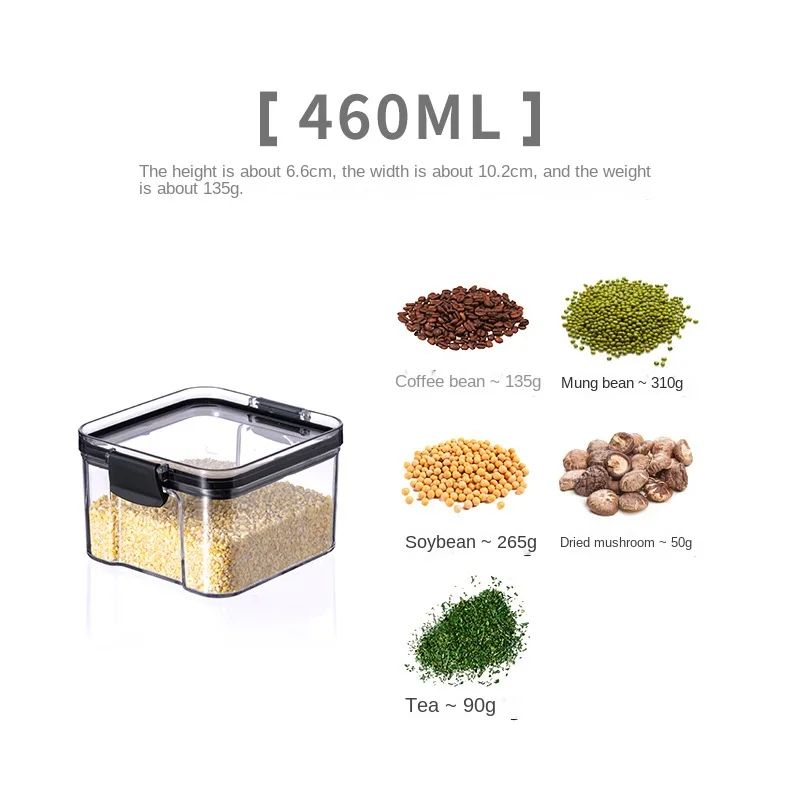 5 Piece Airtight Stackable Food Storage Jar Set