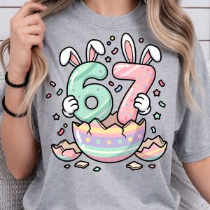 67 Easter Egg Shirt, Spring Easter Shirt, Holiday Bunny T-Shirt