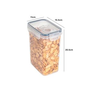 67.63 fl oz Airtight Cereal Storage Container - Moisture & Insect-Proof Transparent Rice & Food Storage Box