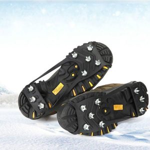 8 Teeth Ice Claw Anti-Slip Shoe Covers for Snow & Ice Grip, Durable Winter Traction Cleats