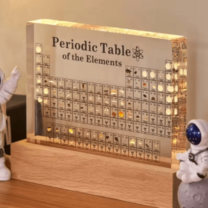 Acrylic Periodic Table Display Cube - Premium Science Desk Decor & Chemistry Gift