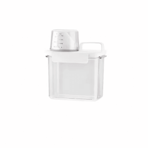 Airtight Laundry Detergent Dispenser - Clear Powder Storage Container with Pour Spout