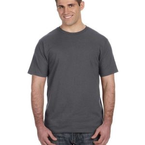 Anvil 980 Men's Ringspun Cotton Fashion-Fit T-Shirt - Charcoal - L