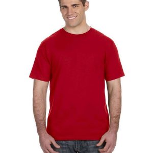 Anvil 980 Men's Ringspun Cotton Fashion-Fit T-Shirt - Red - L