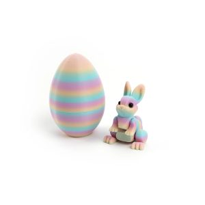 Architectural 3D-Printed Easter Rabbit Figurine