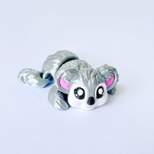 Articulated 3D Sloth & Koala Desk Decor Set - Flexible Cute Animal Figurines for Home & Gifts