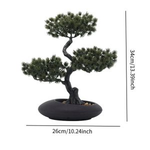 Artificial Bonsai Tree Japanese Pine for Modern Home and Office Decor