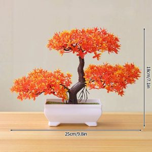 Artificial Bonsai Tree in Pot for Desk Plant Decor and Home Table Decor
