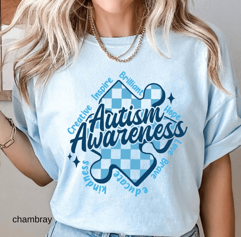 Autism Awareness Puzzle Heart Shirt Compassion Support Tee Inclusive Gift