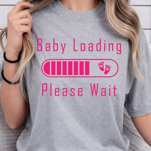 Baby Loading Please Wait Shirt, Expecting Mom Shirt, Pregnancy Announcement Tee