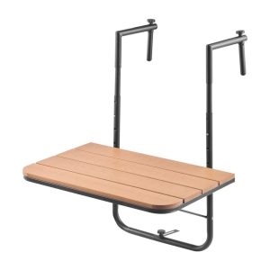 Balcony Hanging Table Outdoor Adjustable Railing Bar Table Patio, Balcony, Garden