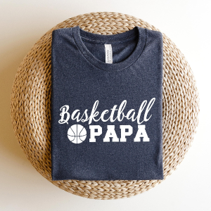 Basketball Papa Shirt Proud Grandpa Sports Tee Gift