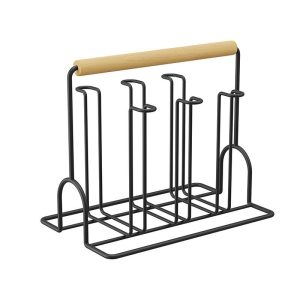 Beech Wood Cup Drying Rack Glass Cup Holder Kitchen Organizer Rack