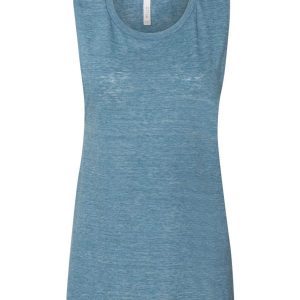 Bella + Canvas 8803 Women's Flowy Muscle Tank - Denim Slub - XL