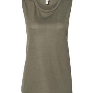 Bella + Canvas 8803 Women's Flowy Muscle Tank - Military Green - S
