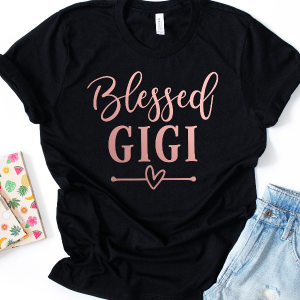 Blessed Gigi Shirt Cute Grandma Tee Gift for Gigi