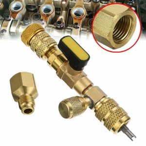 Brass HVAC Valve Core Remover Tool with and Port Installer