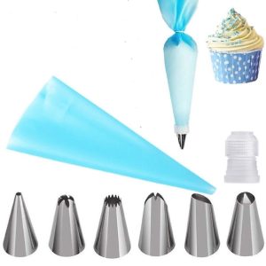 Cake Decorating Kit Piping Bag & Icing Tips Set for Cupcake and Pastry Baking DIY