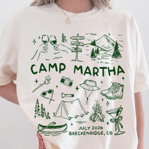 Camp Martha Shirt Camping Graphic Tee Outdoor Adventure Custom Camp Outfit Gift