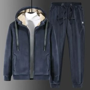 Cashmere Tracksuit Mens Winter Warm Hooded Set