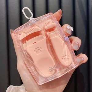 Cat Claw Eyelash Curler 2Pcs Portable, Edgeless Curling Tool, Gentle Half Clip for Natural Eyelashes Long Lasting Curl