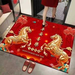 Chinese New Year Horse Carpet Mat