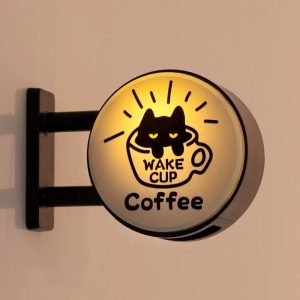Coffee Corner Magnetic Light Sign | Miniature Glowing Neon Decor for Fridge & Pegboard