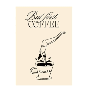 Coffee Diver Canvas Wall Art Trendy Coffee Lover Kitchen Poster Print