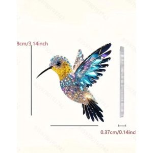 Colorful Hummingbird Suncatcher Acrylic Window Hanging Decor