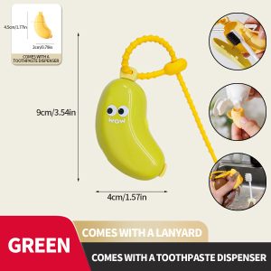 Compact and Convenient Banana Toothbrush Protective Cap, Essential Travel Toothbrush Cover with Toothpaste Storage Box