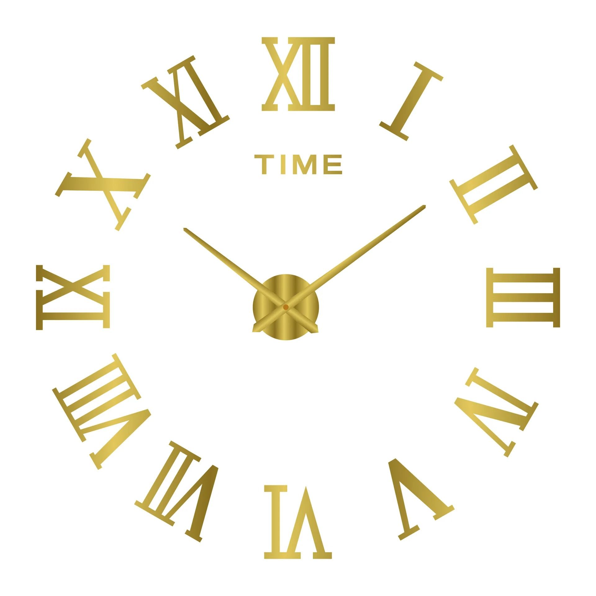 Contemporary 3D Oversized DIY Mirror Wall Clock