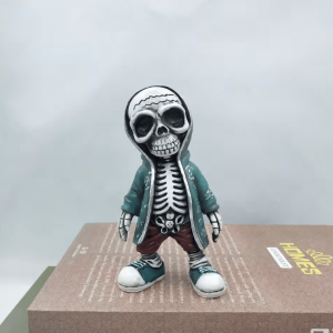 Cool Mini Skeleton Figurine - Resin Skull Statue for Halloween & Home Decor