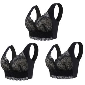 Cooling Ice Silk Wireless Lace Bra Top with Seamless Support for Everyday Comfort