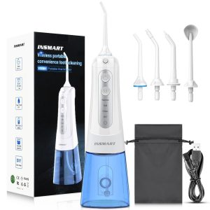 Cordless Oral Irrigator Water Flosser, Teeth Whitening & Waterproof Dental Flosser, Portable Water Jet Cleaner for Teeth