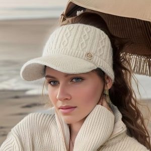 CozyShield Thick Lined Knitted Sun Cap with Ear Protection for Women