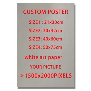 Custom Anime Poster Personalized Wall Art Matte Paper Print