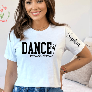 Custom Dance Mom Shirt Personalized Name Ballet Dance Mom Gift Tee
