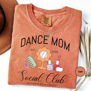 Custom Dance Mom Social Club Shirt, Gift for Competition Mom Shirt, Personalized Weekends Coffee and Dance Competition