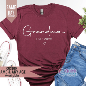 Custom Grandma Heart Shirt Personalized Names Best Grandma Gift Tee