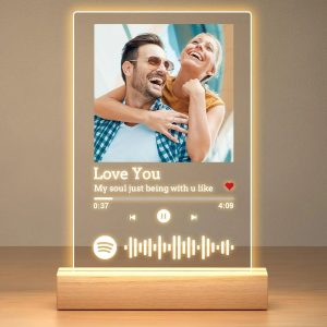Customized Spotify Music Plaque with Personalized Photo and LED Lamp