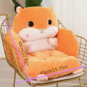 Cute Hamster Plush Cushion Soft Backrest Sofa Pillow Half Surround Seat Support