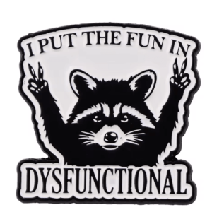 Cute Raccoon Enamel Pin - Funny Animal Brooch Lapel Badge for Bags & Outfits