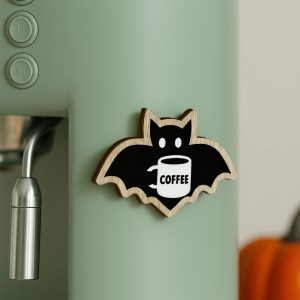 Cute Wooden Bat Coffee Cup Hanging Decor